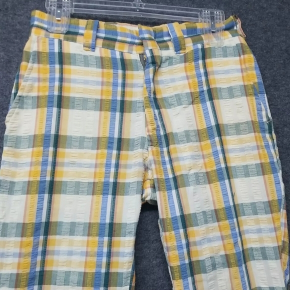 Vintage 1970's Plaid Men's Pants SeerSucker 3 Pockets Zip Closure (28 x 26) - Picture 13 of 17